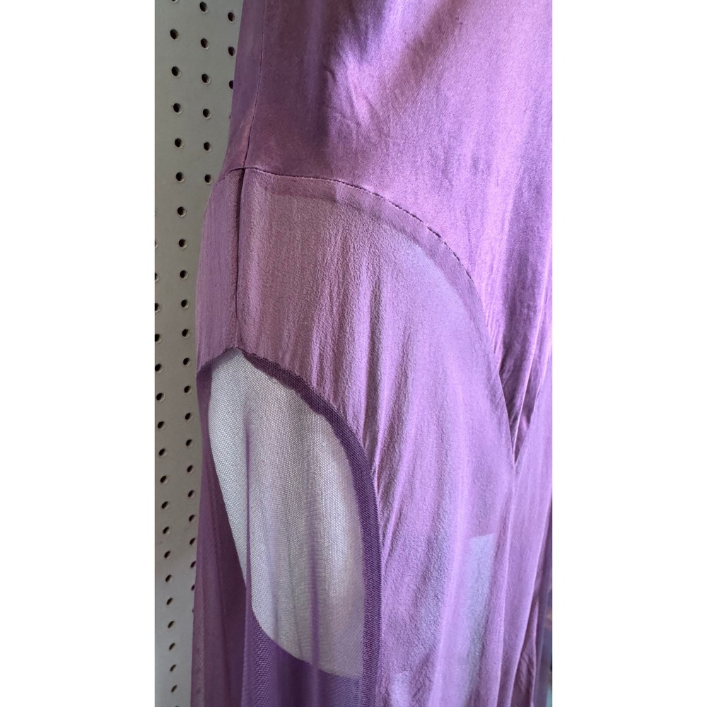 Victorias Secret | Vintage Y2K 2003 Plum Purple Silk Halter Maxi Chemise - Picture 5 of 13